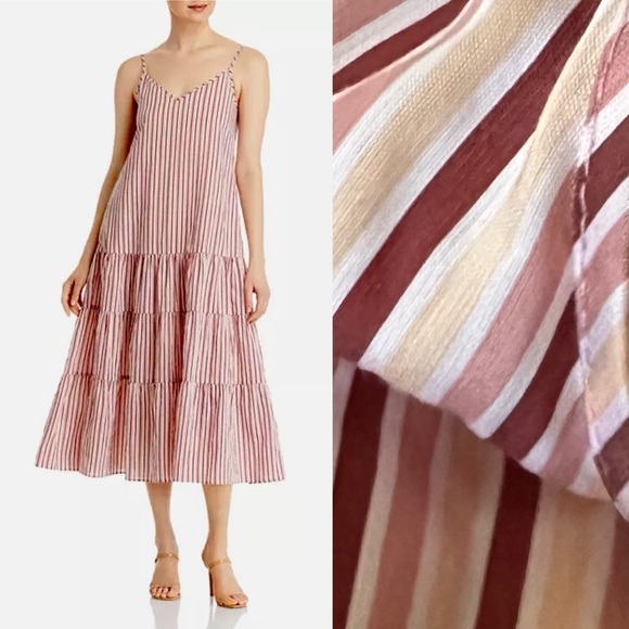 BOSS by Hugo Boss
Datecara Striped Tiered Midi Dress Size 10 NWT - Picture 1 of 9